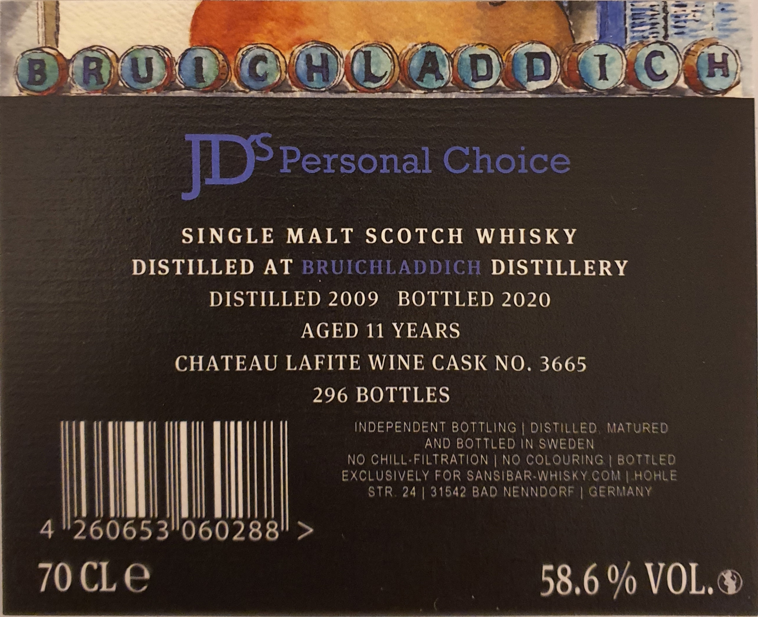 Bruichladdich 11y - JD's Personal Choice Batch 1