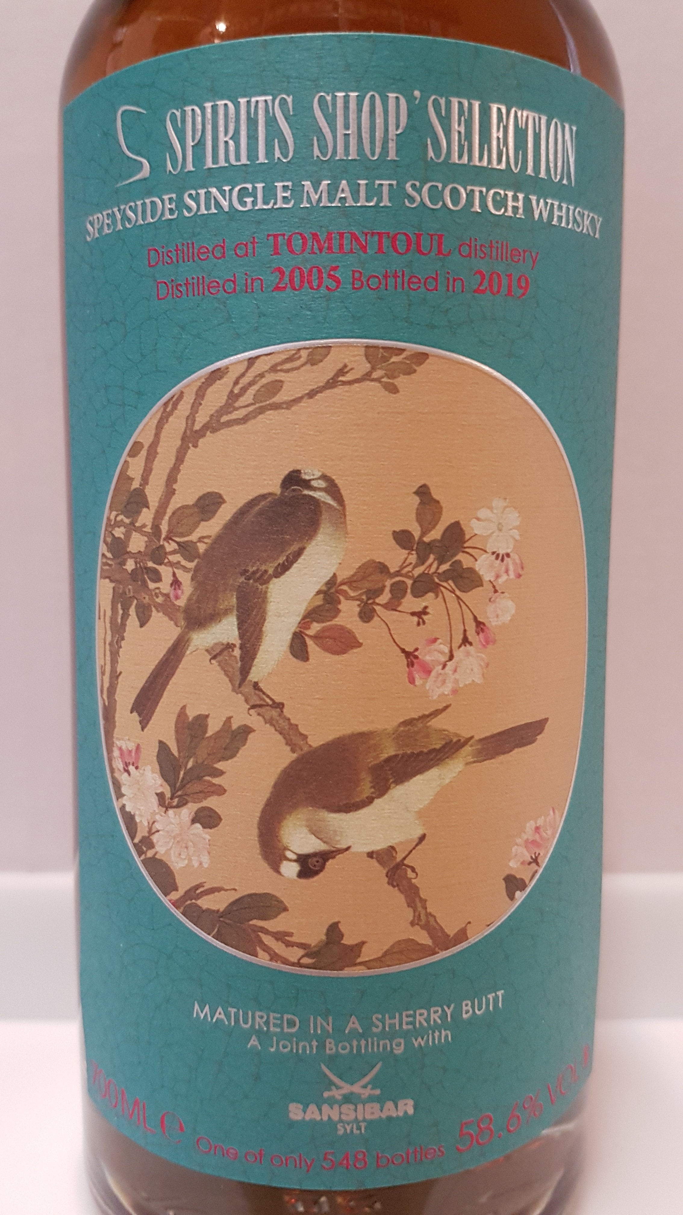 Tomintoul 14y - Chinese Birds Label