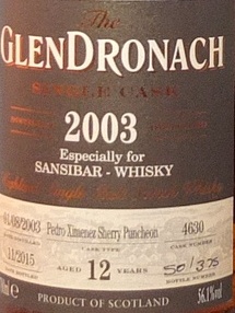 Glendronach 12y - Original Bottling for Sansibar Whisky