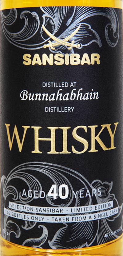 Bunnahabhain 40y - Sansibar Classic Label