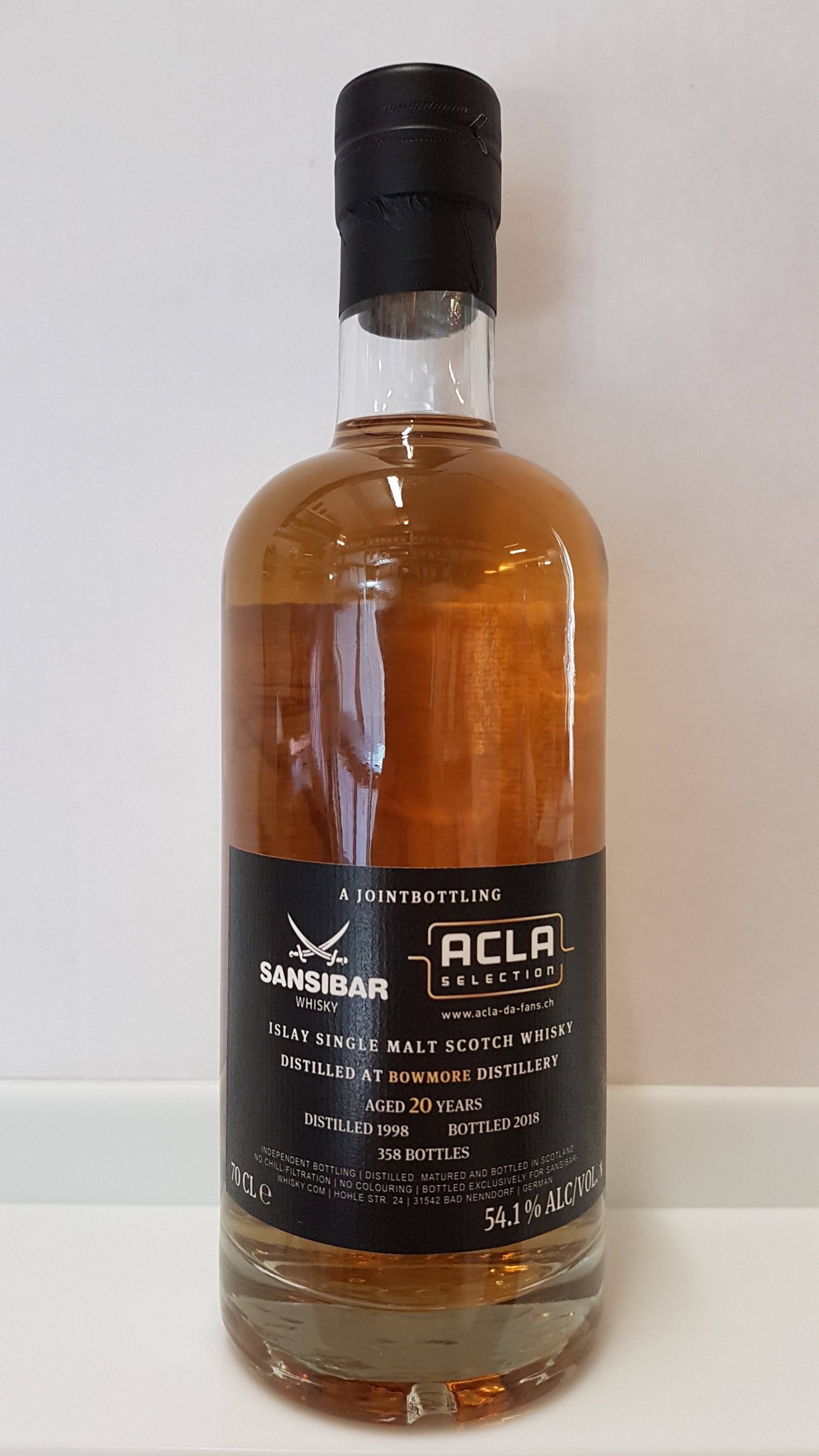 Bowmore 20y - Ship Label