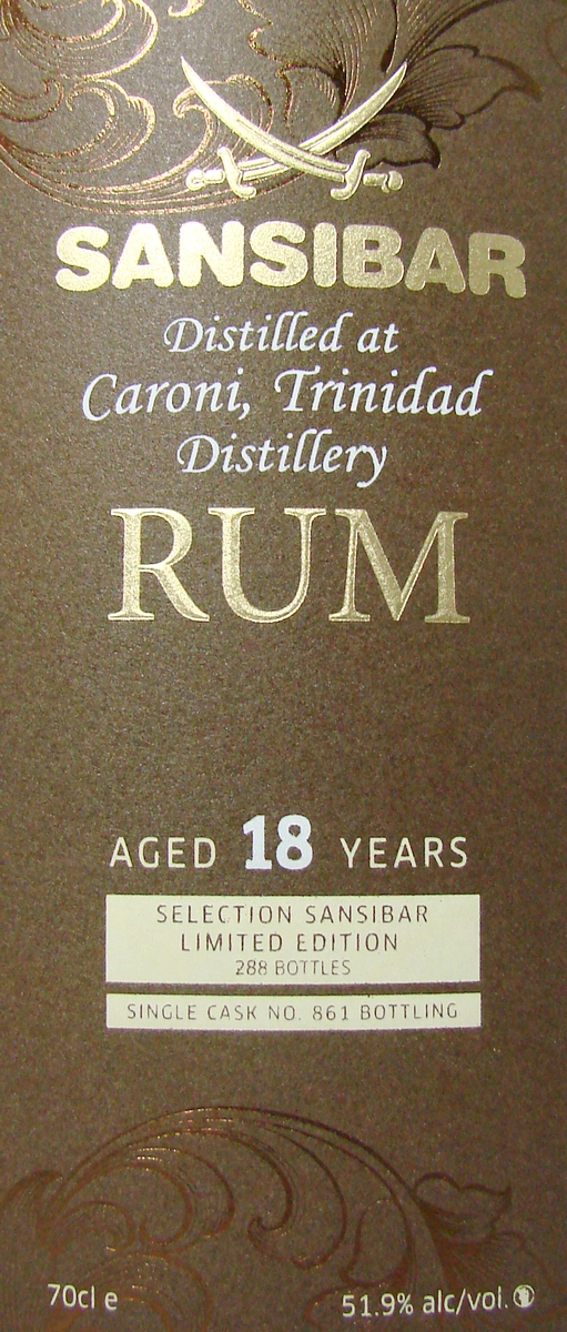 Caroni 18y (Cask 861) - Sansibar Classic Label