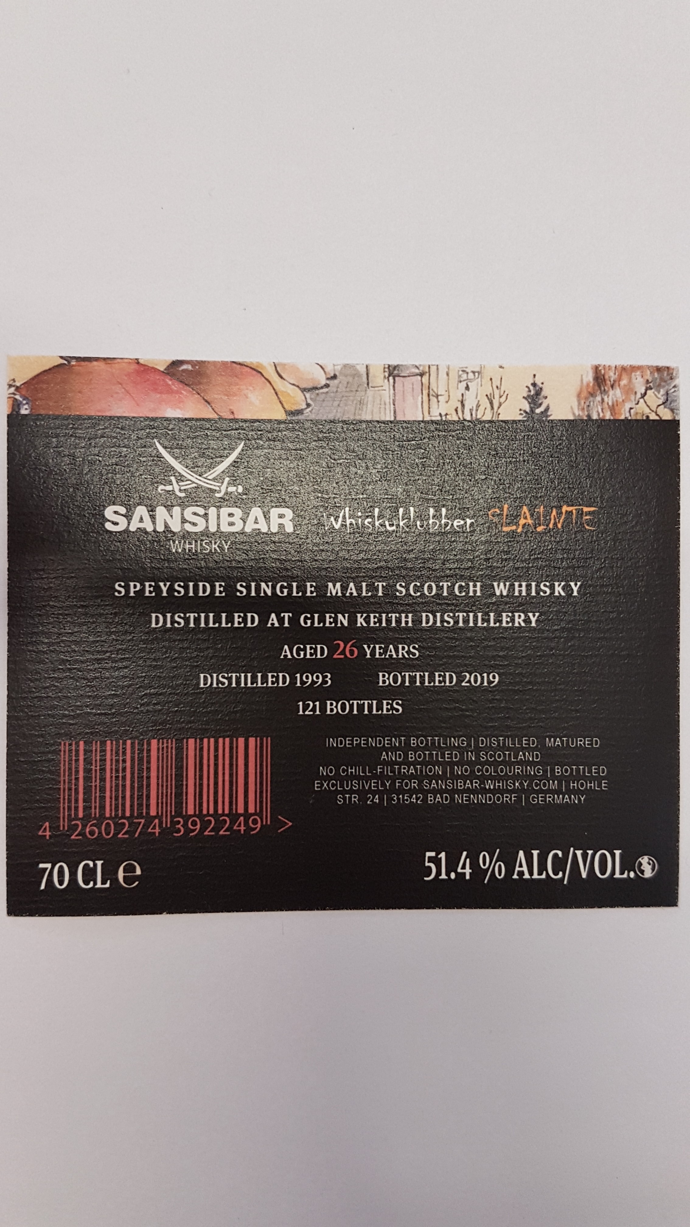 Glen Keith 26y - Sansibar Whisky for Whiskyclubben Slainte