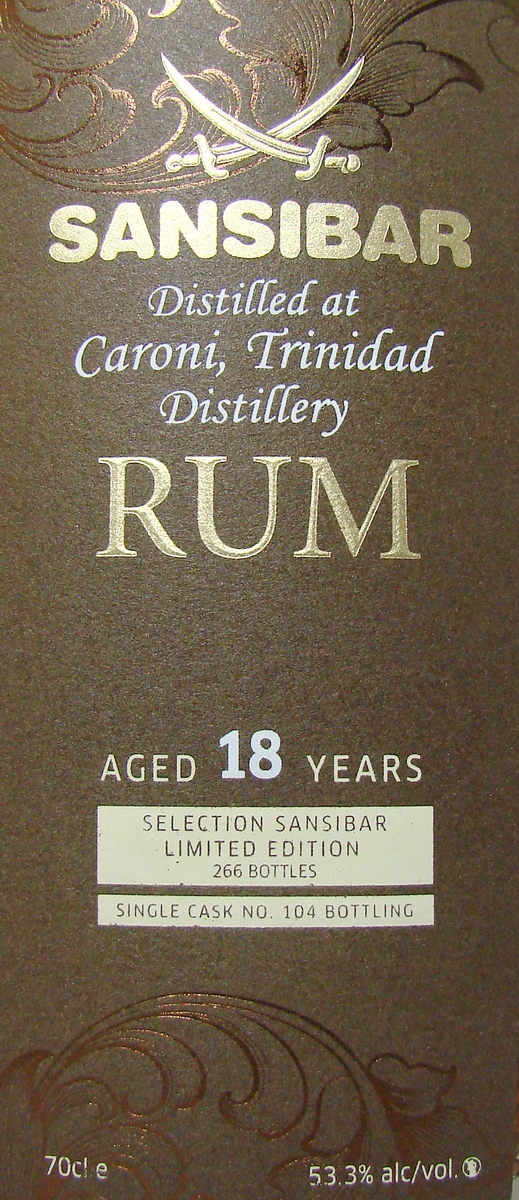 Caroni 18y (Cask 104) - Sansibar Classic Label